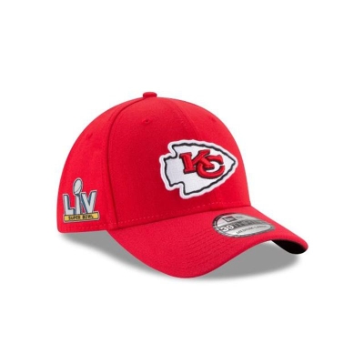 Kansas City Chiefs Gorra | New Era NFL Super Bowl Lv Side Patch 39thirty Stretch Fit Cap Mexico - Rojos